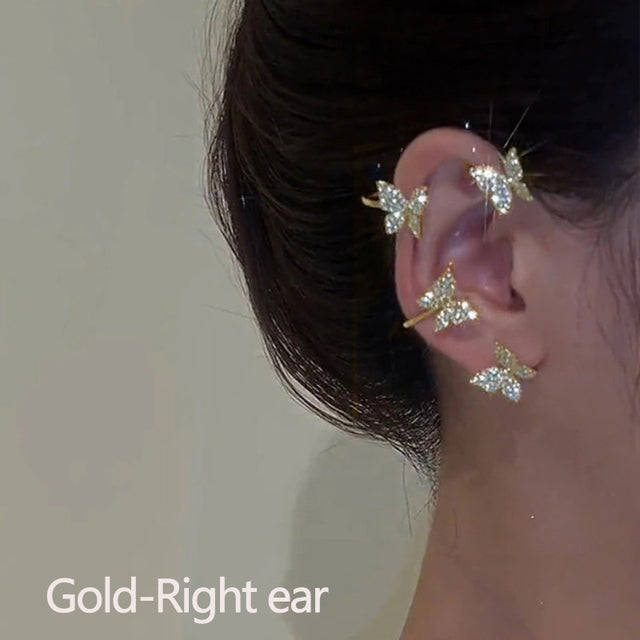 1PC New Fashion Gold Color Moon Star Clip Earrings Ear Cuff